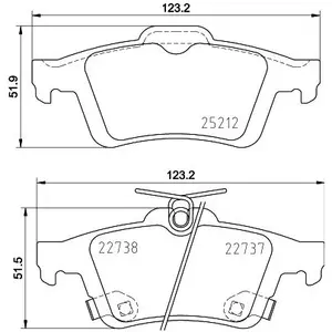 Remblokkenset schijfrem 8DB355037661 Hella Pagid GmbH pas cher