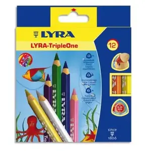 Comparateur de prix : Lyra - Crayon De Couleur Triple One D6.25mm - Etui De 12