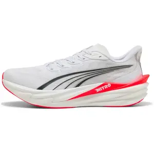 Chaussures Puma Deviate NITRO 4 Blanc Rouge AW26, Taille 43 - EUR