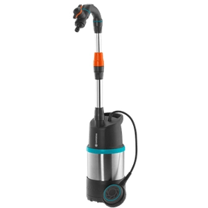 FP - gardena 01764-61 Pompe à fibre de pluie 4700/2 inox Argenté/noir/turquoise/orange pas cher