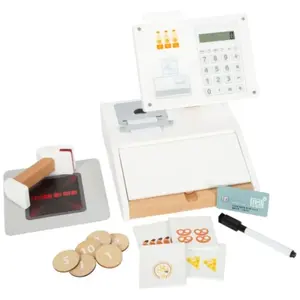 Small Foot - Houten Speelgoedkassa met Scanner, 15dlg. pas cher