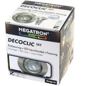 Comparateur de prix : Megatron MT75403 Spot encastrable LED GU10, GU5.3 6 W fer (brossé)