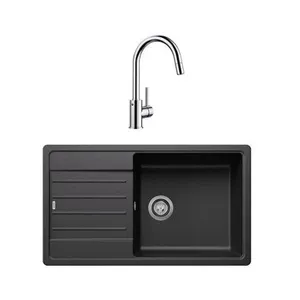 Pack évier et mitigeur - BLANCO - 528438 - À encastrer 86 cm - Anthracite pas cher
