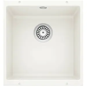 Évier - BLANCO - ROTAN 400-U - Céramique - Rectangulaire - 1 bac - Blanc pas cher