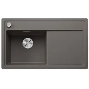 Blanco Zenar 45 Évier en silgranit, 848x498 mm, avec commande de vidage, InFino, gris 527362 pas cher