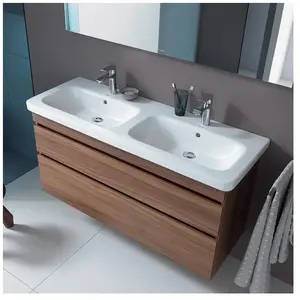 Duravit, Lavabo, Lavabo double DURASTYLE avec lavabo HLB 1300x480mm 1 trou de robinet blanc (480 mm, 1300 mm) pas cher