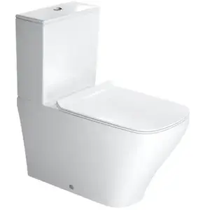 Duravit, Abattant WC, Combiné WC au sol DURASTYLE profond, 370x700mm, sortie Vario blanc pas cher