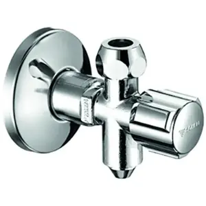 Schell, Robinetterie de salle de bains, Vanne d'angle COMFORT 1/2 poucex3/8 pouce, avec embout de vidangeVendu pargalaxus