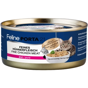 6x156g Feline Porta 21, poulet pur - Pâtée pour chat pas cher
