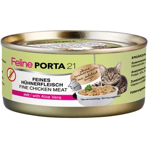 6x156g Feline Porta 21, poulet & aloe vera - Pâtée pour chat pas cher