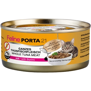 Comparateur de prix : 6x156g Feline Porta 21, thon &, surimi - Pâtée pour chat