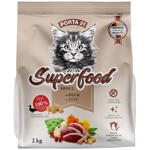Porta 21 Superfood Menu 2 canard pour chat - 2 kg pas cher