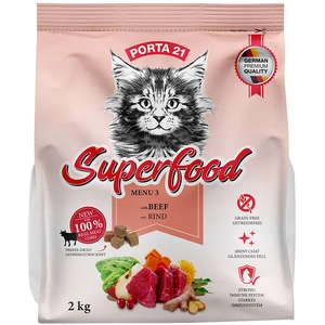 Porta 21 Superfood Menu 3 boeuf pour chat - 2 kg pas cher