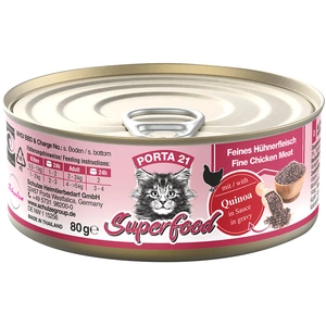 6x80g Porta 21 Superfood poulet, quinoa - Pâtée pour chat pas cher