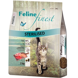 Porta 21 Feline Finest Sterilised poulet, poisson pour chat - 2 kg pas cher