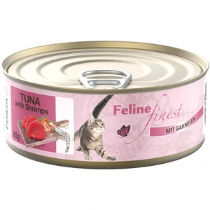 Porta 21 24x85g Feline Finest, thon, crevettes - Pâtée pour chat