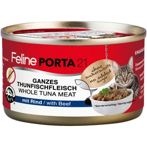 1x90g Feline Porta 21, thon & boeuf - Pâtée pour chatVendu parzooplus-be