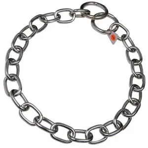 Dog collar Hs Sprenger Silver 4 mm Links Semi-long (69 cm) pas cher
