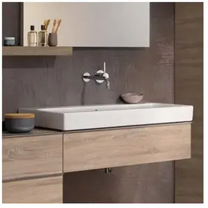 Geberit Icon wastafel 90x48.5x16cm 1 wasbak 0 kraangaten met overloopgat Keramiek Wit glans pas cher