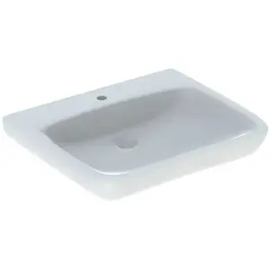 Geberit, Lavabo, Plan de toilette RENOVA COMFORT 650x550mm accessible m HL o ÜL blanc KT (550 mm, 650 mm)