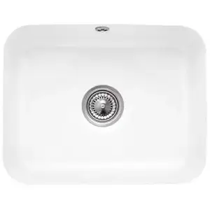 Evier 1 bac VILLEROY ET BOCH Cisterna 60C Blanc CeramicPlus avec vidage automatique pas cher