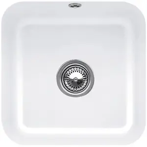 Evier 1 bac VILLEROY ET BOCH Cisterna 50 Blanc CeramicPlus avec vidage...Vendu parcdiscount