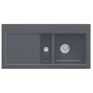 Villeroy et Boch - Evier 1 cuve 1/2 Subway 60 egouttoir à gauche, gris...Vendu pargalaxus