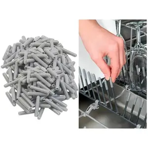 SICHLER HAUSHALTSGERATE 200 capuchons pour panier de lave-vaisselle, coloris gris pas cher