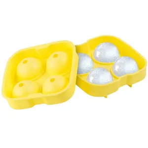 Infactory Moule à glaçons en silicone pour 4 glaçons sphériques XXL Ø 45 mm pas cher