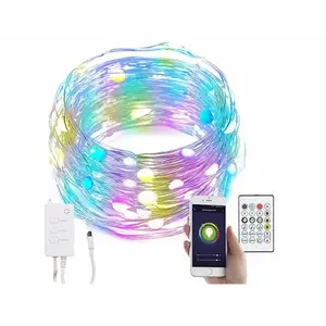 Guirlande à LED RVB connectée compatible commandes vocales - 10 m pas cher