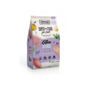 Comparateur de prix : 1,5kg Cat Kitten MAC's nourriture pour chat sèche sans céréales