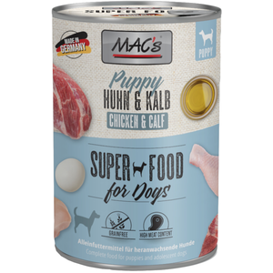 MAC's MAC’s puppy voer Blik - 71% vlees Kip & Kalf - 6 x 400g pas cher