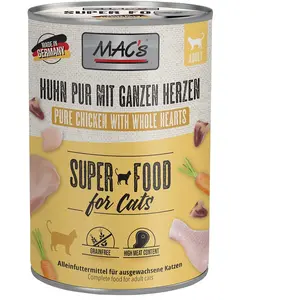 MAC's 6 x 400 g pour chat - poulet pur, coeurs de volaille entiers pas cher