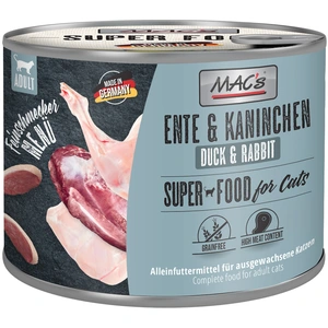 6x200g MAC's Cat gourmet canard & lapin nourriture pour chat humide pas cher