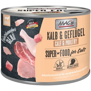 6x200g MAC's Cat gourmet veau & volaille nourriture pour chat humide pas cher