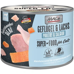 6x200g MAC's Cat gourmet volaille & saumon nourriture pour chat humide