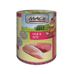 6x400g MAC's veau, dinde - Pâtée pour chat
