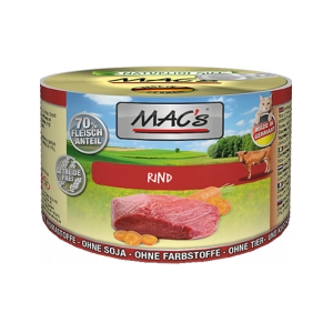 Comparateur de prix : 6x200g MAC's boeuf - Pâtée pour chat