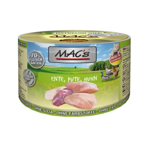 6x200g MAC's, canard, dinde, poulet - Pâtée pour chat