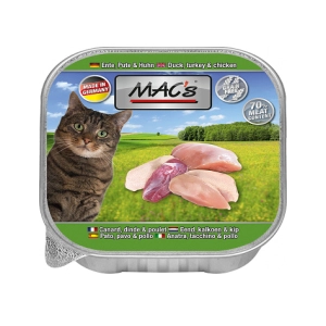 MAC's 16 x 100 g pour chat - canard, dinde, poulet pas cher