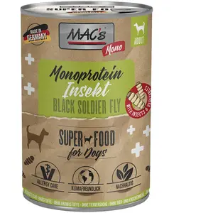 6x375g MAC's Mono insectes nourriture humide pour chiens insectes pas cher