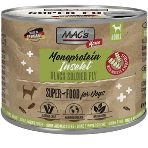 6x180g MAC's Monoprotein Insectes & Superfood nourriture humide pour c... pas cher