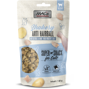 MAC's MAC’s Shakery Snacks pour chat - Anti-Hairball poulet, boeuf (60 g) pas cher