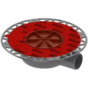 TECEdrainpoint S afvoer, supervlak, voor terras/balkon, met Seal System universele flens, DN 50, 3601401