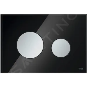Tece TECEloop - Bedieningsplaat, zwart glas/mat chroom 9240655 pas cher