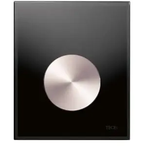 Urinoir Bedieningsplaat TECE Loop Glas Zwart 10,4x12,4 cm (met RVS geb...