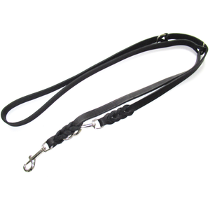 Heim laisse de présentation avec mousqueton tressé, noir, 220cm de long, 8mm de large chien pas cher