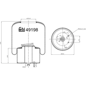 FEBI BILSTEIN Soufflet à air, suspension pneumatique (Ref: 49198)