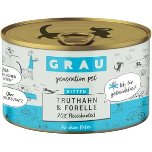 Grau menu gourmand dinde, carottes pour chaton - dinde, truite pas cher