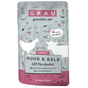 Grau Bouchées gourmandes 16 x 125 g pour chat - poulet, veau pas cher